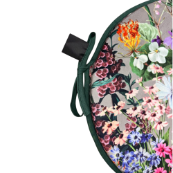 Luxuriöse florale Samt-Rundsitzkissen | Runde Samt-Stuhlkissen