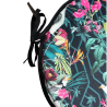 Tropical Velvet Round Bistro Seat Pads | Circular Velvet Chair Pads