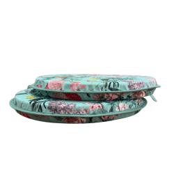 Velvet Tranquillity Round Bistro Seat Pads | Circular Velvet Chair Pads