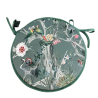 Coussins de siège ronds en velours style chinoiserie pour bistro | Coussins de chaise ronds en velours