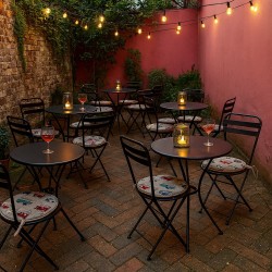 Classic Camper Round Bistro Seat Pads | Modern Circular Chair Pads