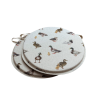 Rundes Bistro-Sitzkissen mit Stockentenmotiv | Stuhlkissen mit Enten-Design