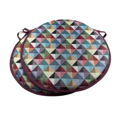 Round Bistro Big Holland Tapestry Chair Pads | Round Bistro Seat Pads