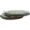 Coussin de chaise rond bistro Strawberry Thief bleu marine | Coussins de chaise ronds bistro