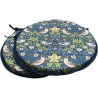 Round Bistro Strawberry Thief Navy Seat Pad | Round Bistro Chair Pads