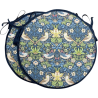 Coussin de chaise rond bistro Strawberry Thief bleu marine | Coussins de chaise ronds bistro
