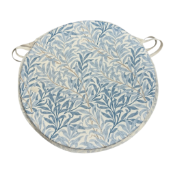 Runder Bistro Willow Bough Azure Sitzpolster | William Morris Sitzpolster |