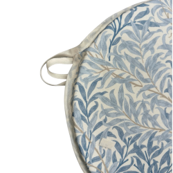 Round Bistro Willow Bough Azure Seat Pad | William Morris Seat Pads |