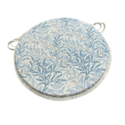 Runder Bistro Willow Bough Azure Sitzpolster | William Morris Sitzpolster |