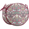 Runde Bistro Strawberry Thief Crimson Sitzauflage | Rote Bistro Stuhlkissen