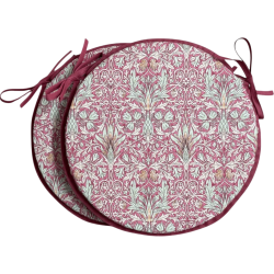 Coussins de siège ronds bistro à motif tête de serpent rouge | Coussins de siège bistro à motifs