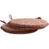 Round Bistro Snakeshead Crimson Seat Pads | Patterned Bistro Seat Pads