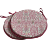Round Bistro Snakeshead Crimson Seat Pads | Patterned Bistro Seat Pads