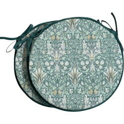 Round Bistro Snakeshead Forest Seat Pads | Patterned Bistro Seat Pads