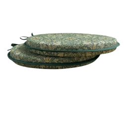 Round Bistro Snakeshead Forest Seat Pads | Patterned Bistro Seat Pads