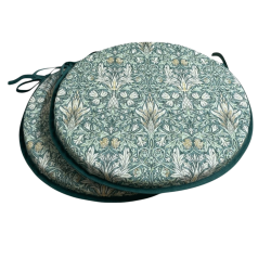 Round Bistro Snakeshead Forest Seat Pads | Patterned Bistro Seat Pads
