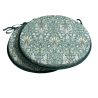 Round Bistro Snakeshead Forest Seat Pads | Patterned Bistro Seat Pads