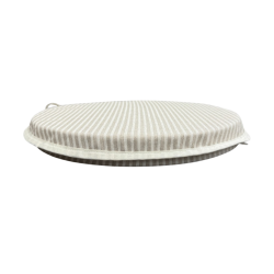 Coussins de siège ronds à rayures blanches pour chaises de bistro | Coussins de chaise ronds à rayures pour chaises de bistro |