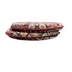 Coussins de siège ronds style tapisserie aztèque pour bistro | Coussins de siège ronds style bohème pour bistro