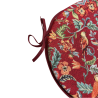 Coussins de siège ronds bistro William Red Tapestry | Coussins de siège ronds rouges bistro