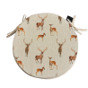 Coussins de chaise ronds à motif cerfs et cerfs | Coussins de chaise ronds à motif cerf