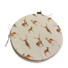 Coussins de chaise ronds à motif cerfs et cerfs | Coussins de chaise ronds à motif cerf