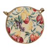 Round Bistro Natural Fruits Tapestry Seat Pads | Round Fruit Chair Pads