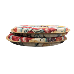 Coussins de chaise ronds Bistro à motif fruits naturels | Coussins de chaise ronds à motif fruits