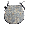 D Shaped Seat Pad Snakeshead Denim | William Morris D Shaped Seat Pads