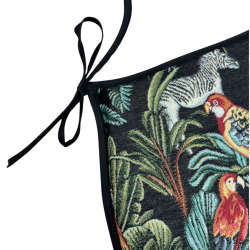 Black Rainforest Tapestry D Shaped Seat Pads | Classic D Seat Pads