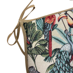 Coussins de siège en forme de D, motif tapisserie forêt tropicale naturelle | Coussins de siège classiques en forme de D
