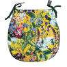 D-förmige Samt-Sitzkissen für den Hochsommer | D-förmige florale Samt-Sitzkissen
