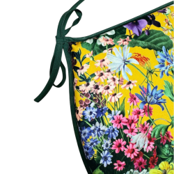 D-förmige Samt-Sitzkissen für den Hochsommer | D-förmige florale Samt-Sitzkissen