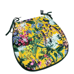 D-förmige Samt-Sitzkissen für den Hochsommer | D-förmige florale Samt-Sitzkissen