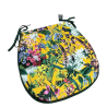 Coussins d'assise en velours en forme de D pour la Saint-Jean | Coussins d'assise en velours à motifs floraux en forme de D