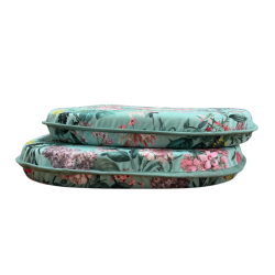 D Shaped Velvet Tranquillity Seat Pads | D Shaped Floral Velvet Seat Pads