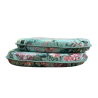 Coussins d'assise en velours en forme de D pour une tranquillité absolue | Coussins d'assise en velours à motif floral en forme 