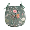 Coussins d'assise en velours de style chinoiserie en forme de D | Coussins d'assise de luxe en velours en forme de D