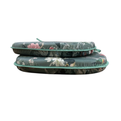 D Shaped Velvet Chinoiserie Seat Pads | D Shaped Luxury Velvet Seat Pads