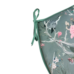 Coussins d'assise en velours de style chinoiserie en forme de D | Coussins d'assise de luxe en velours en forme de D