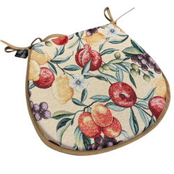 Natural Fruits Tapestry D Shaped Seat Pads | Classic D Fruit Seat Pads
