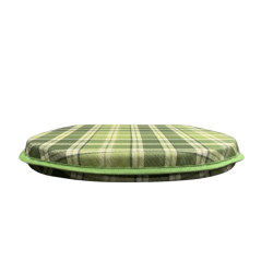 Highland Check Green D Shaped Seat Pads | Tartan D Shaped Seat Pads