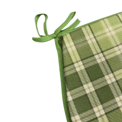 Highland Check Green D-förmige Sitzpolster | Tartan D-förmige Sitzpolster