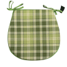 Highland Check Green D-förmige Sitzpolster | Tartan D-förmige Sitzpolster