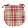 Highland Check Red D-förmige Sitzpolster| Rote Tartan D-förmige Sitzpolster |