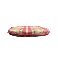 Highland Check Red D-förmige Sitzpolster| Rote Tartan D-förmige Sitzpolster |