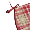 Highland Check Red D Shaped Seat Pads| Red Tartan D Shaped Seat Pads |