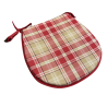 Highland Check Red D Shaped Seat Pads| Red Tartan D Shaped Seat Pads |