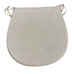 Schlichte Leinen D-förmige Sitzpolster | Schlichte Beige Klassische D-förmige Sitzpolster