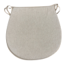 Plain Linen D Shaped Seat Pads | Plain Beige Classic D Shaped Seat Pads